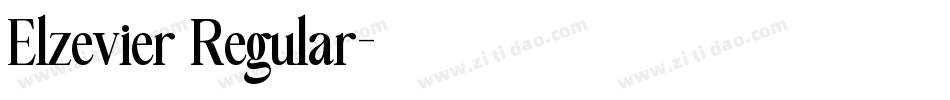 Elzevier Regular字体转换